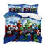 Ensemble de literie Marvel Avengers 4 pièces, cadeau idéal pour filles/garçons, enfants et adolescents, décoration de chambre, housse de couette en polyester, tailles Twin XL et Full.