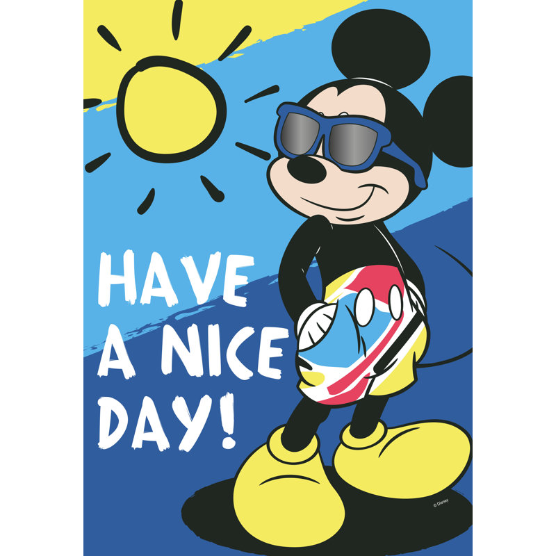 Drapeau Disney «Have a Nice Day» Mickey House, 28 po x 40 po, produit sous licence officielle Disney, vendu séparément