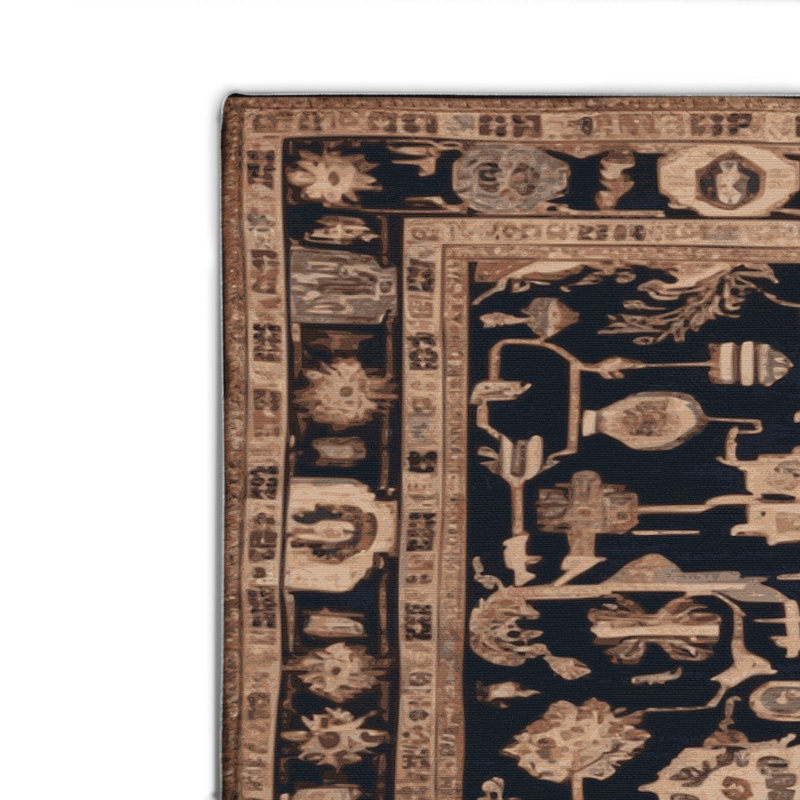 Tapis turc intérieur et extérieur gris, Rectangulaire 8 pi x 10 pi