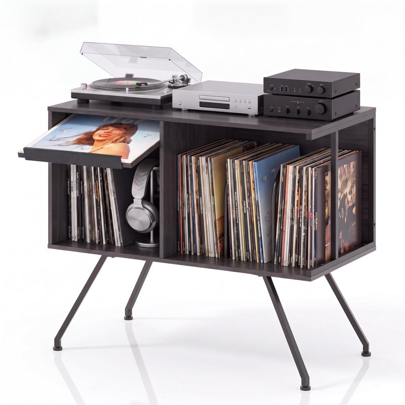 Metal 96cm H Media Shelves, Black