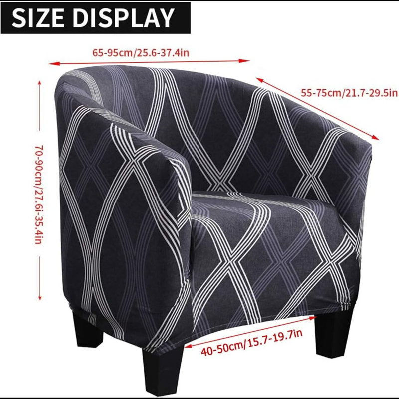 GULI Housse de chaise de baignoire pour fauteuils, housse de club, canapé à oreilles et dossier haut extensible Spandex