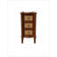 Table de chevet en rotin avec 3 tiroirs, table de chevet en bois de noyer clair pour le salon de la chambre à coucher