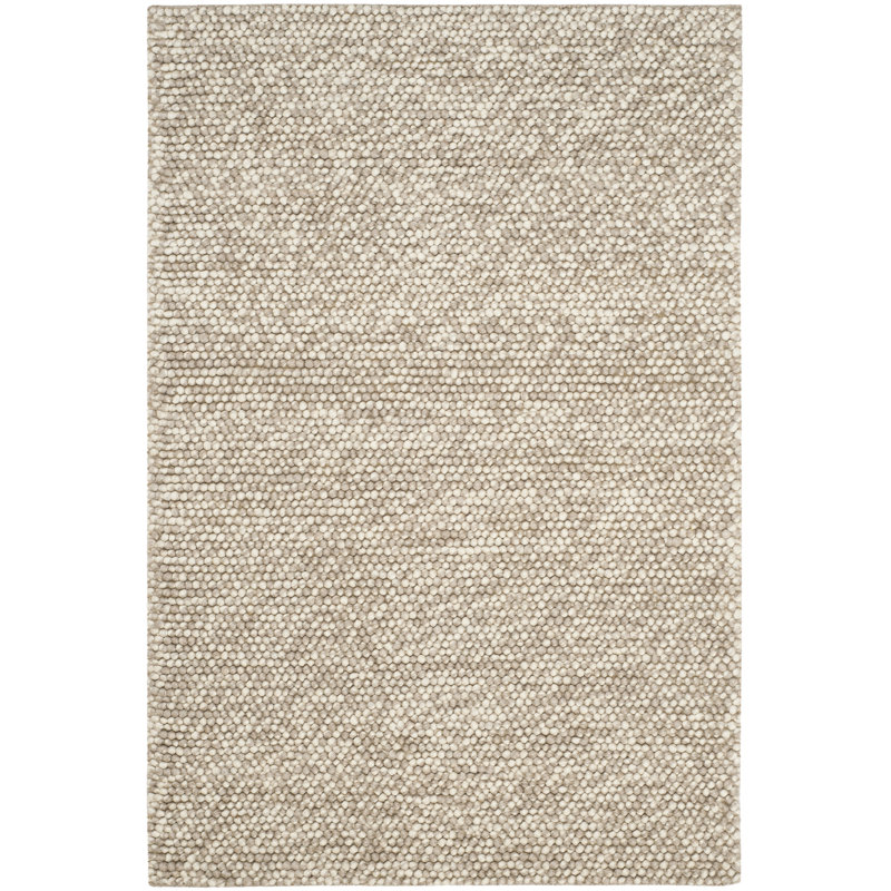 Natura Solid Color Area Rug In Beige, Rectangle 91 x 152 cm