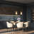 Latavious 6.5"W 1-Light Gold Pendant Light with Textured Glass Brown Mango Wood & Glass Shade