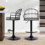 Tabouret de bar rotatif à hauteur ajustable avec accoudoirs et base en bois et métal Virgilina-681033542