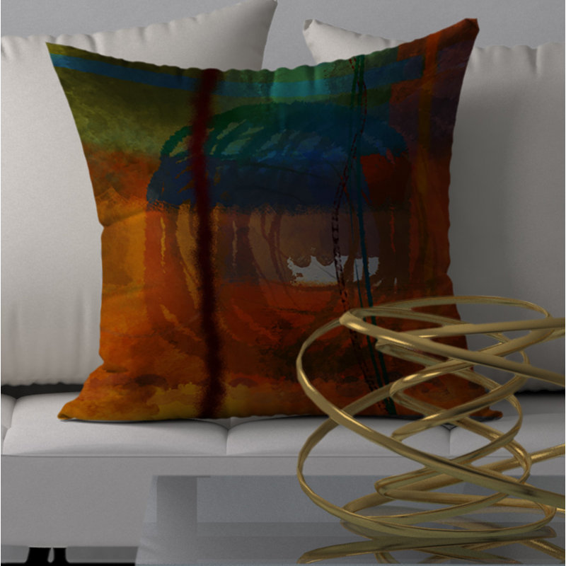Abstract Reversible Throw Pillow, 20" x 20"