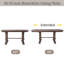 Table de salle à manger en forme de H pour 4 à 8 personnes, table en bois extensible pour la cuisine et la salle à manger-2012837585