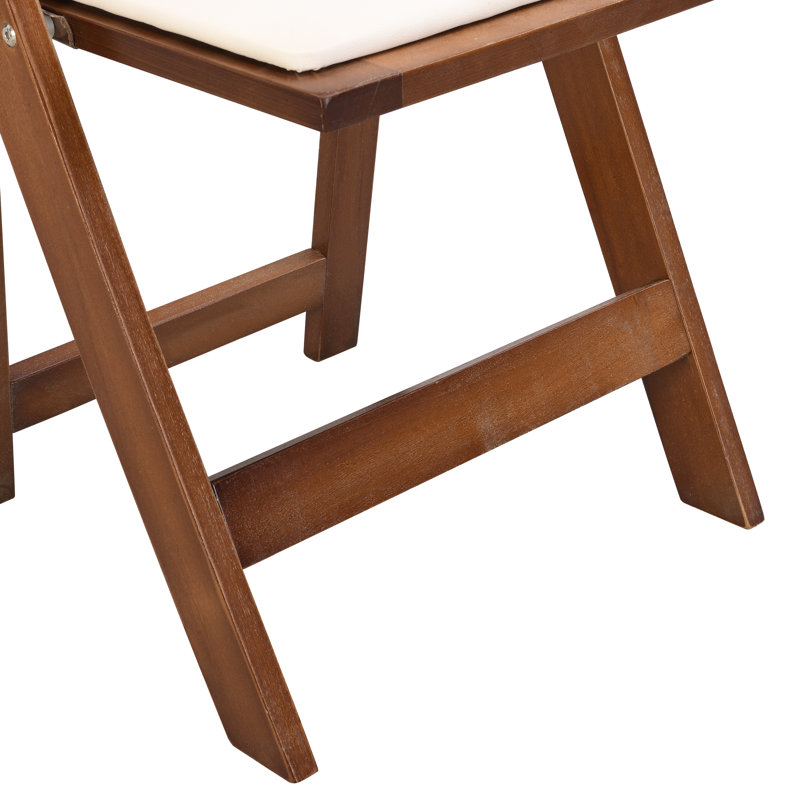 Ensemble de chaises pliantes rembourrées 4 pièces, Noyer naturel