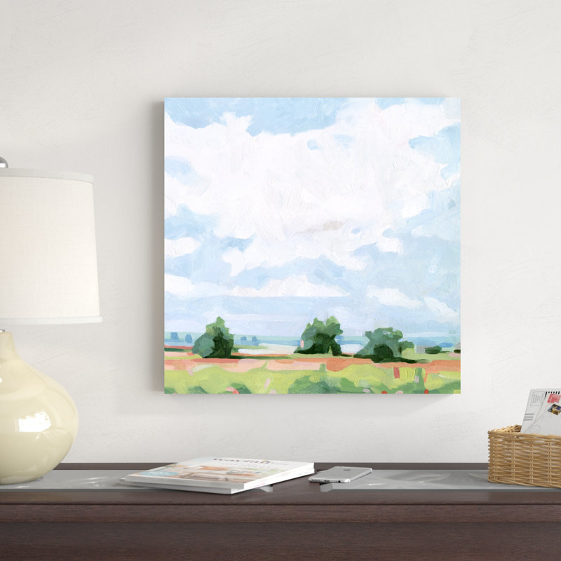 Printemps midi I par Emma Scarvey - peinture sur toile tendue, H 20 po x l 20 po