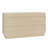 59" Natural Oak 6 Drawer Dresser With Raffia Woven Drawer Fronts, Wide Bedroom Storage Chest With Soft-Close Slides