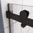 Bathroom Sliding Shower Door 5/16" Tempered Glass - Matte Black, 36000 Times Open And Close Test High-Performance For