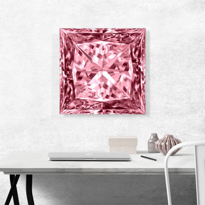 " Pink Princess Cut Diamond Jewel "