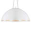 Luminaire suspendu dôme perforé - structure en métal à 3 lumières, réglable de 27 po à 106 po, finition blanche-118674660