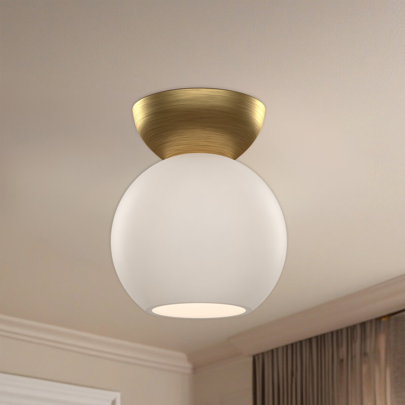 Arcadia 1 - Light Flush Mount, Brushed Gold, 7" H x 6" W x 6" D