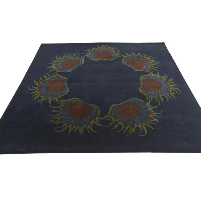 Square Parris Navy Blue Rug
