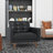 Gaige 36.61'' Wide Mid-Century Faux Leather Tufted Back Armchair With Solid Wood Legs-118803972