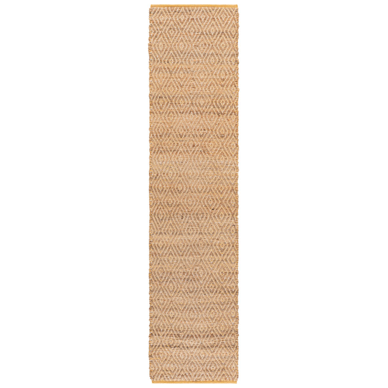 Natural Fiber 127 Hand Woven 70% Jute; 30% Cotton Geometric Rug, Round 7'