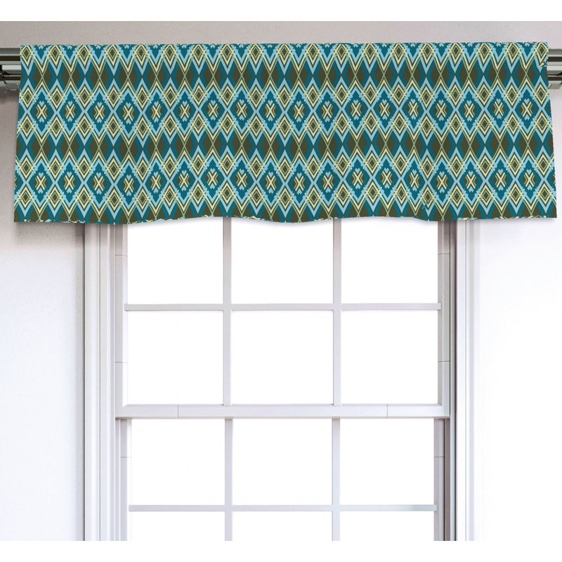 Sateen Chevron Ruffled Window Valance
