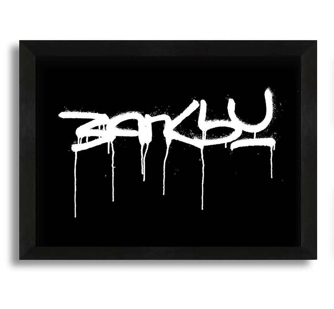 Gerahmtes Leinwandbild Banksy Black