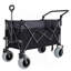 Chariot pliant multifonctionnel à roulettes avec poignée rotative et poignées de plage 9 po x 4 po pour camping et plage - 300 L très résistant, grande capacité pour le transport, l'épicerie et l'extérieur