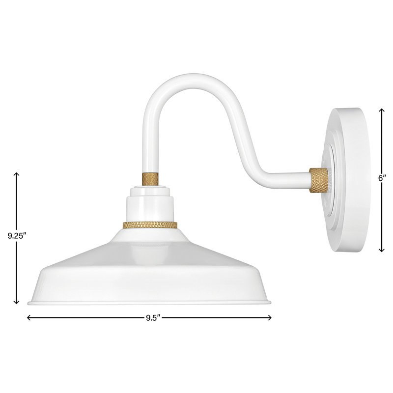 Applique murale en aluminium Velarie, Blanc brillant, H 9,12 po x l 9,5 po x P 13,25 po