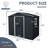 8Ft X 4Ft Metal Shed For Outdoor Storage - Black And White, Galvanized Steel Build, Tilted Roof, Lockable Door, Air Vents, Foundation, Anchors, Hooks, Shelf, Lock, Gloves Supplied 8X4 Ft Cabin In-125090382