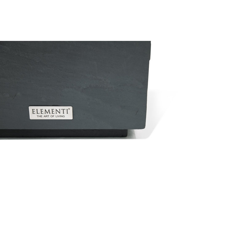 COLORADO Sandstone Small Side Table End Table Made of Concrete 35 x 35 x 46 cm, Black