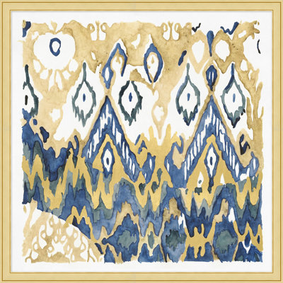 Tribal Ikat 2 - Peinture encadrée sur papier
