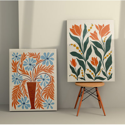 Élégantes peintures sur toile décoratives (2 pièces), 19,7 po x 27,6 po chacune | 100% toile avec cadres 100% bois | Superbe art mural pour le salon et la chambre à coucher, parfait pour la décoration intérieure et les idées de cadeaux
