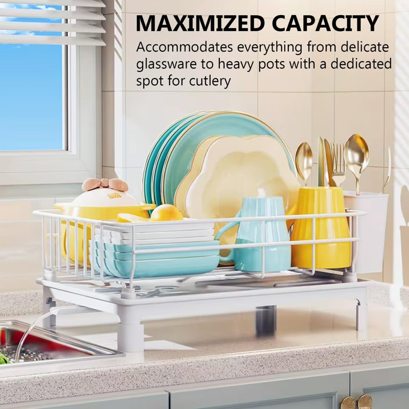 1 Tier Kitchen Dish Drainer Rack