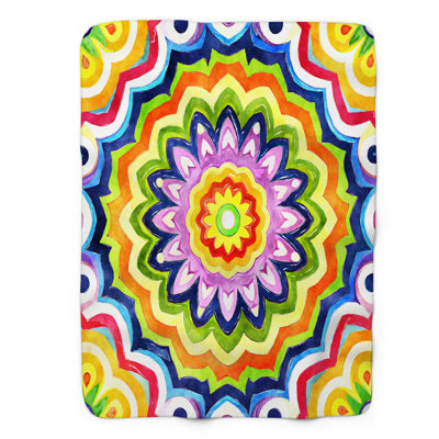 Whimsical Mandala Radiance - 1 Piece Premium Sherp Throw Blanket