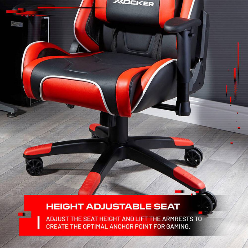 X Rocker Agility Esports Gaming Chair, Black/Red/White
