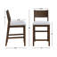 Ensemble de salle à manger en bois massif avec chaises rembourrées Canton-257990909
