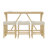 59 Inch Bar Table, Dining Table, Sofa Table With Power Outlet, 3 Upholstered Stools, 4 Piece Bar Table And Chair Set For Living Room, Dining Room, Kitchen-1789467001