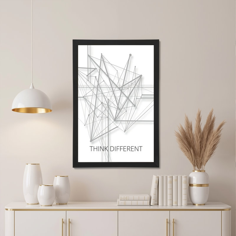 Ensemble de 1 impression géométrique sur toile tendue, impression sur toile tendue, H 18 po x l 12 po