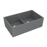 Shaker™ 33" Low Divide Double Bowl Apron Front Fireclay Kitchen Sink