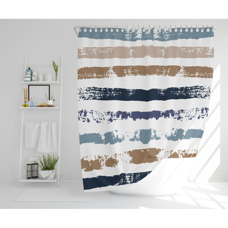 Carla Polyester Shower Curtain, 177cm H x 177cm W
