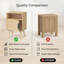 Table de chevet en bois et rotin H 22,83 po, table d'appoint avec porte et tablette, chêne