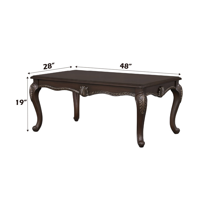 Table basse Pierce Cherry Finish, Cerisier, H 19 po x L 48 po x l 28 po