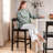 Solid Wood Counter Stool With Footrest-1828135659