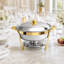 Réchaud rond empilable rond - Serveur de buffet en acier inoxydable à conservation de la chaleur pour les fêtes-532528274
