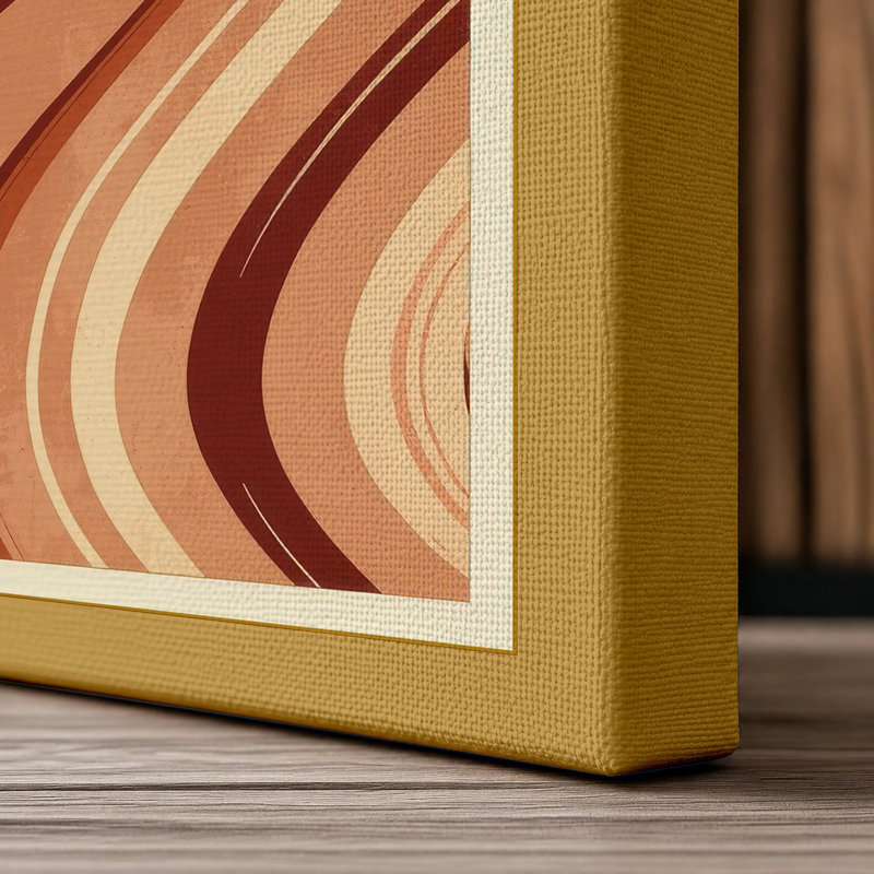 Earth Grain Mid-Century - Wrapped Canvas, 24x16 - 61.0 x 40.6 cm, Ochre Border