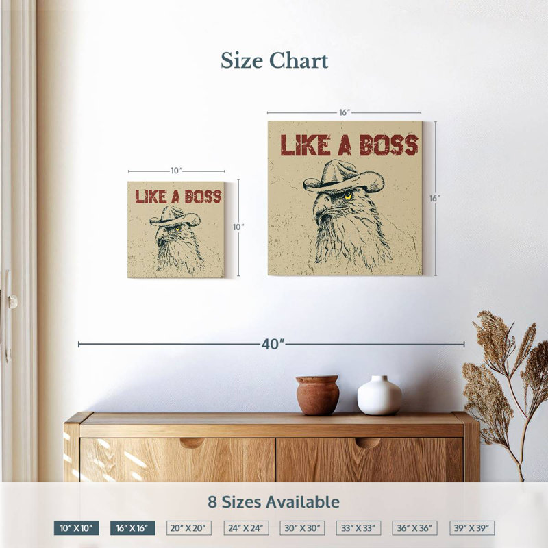 Lelar Boss Cowboy Eagle, H 10 po x l 10 po