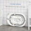 HOMCOM Foldable Baby Bathtub Set Non-Slip Support for Newborn Offwhite-182111969