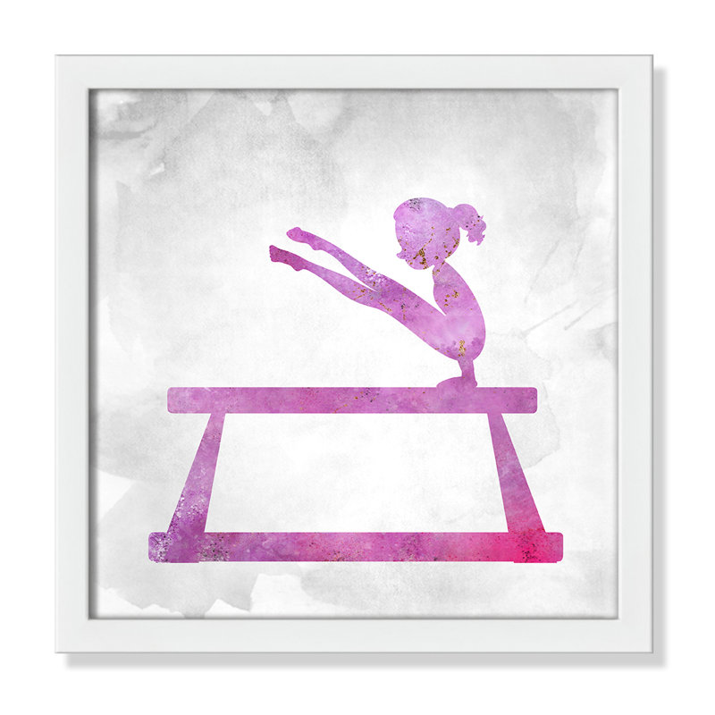 Gymnastique 3, impression sur papier, H 13 po x l 13 po x P 1,19 po, Encadré de boîte blanc