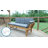 Sierra Woodland Outdoor Bench/ Lounger with Foldable Middle Table and Cushions