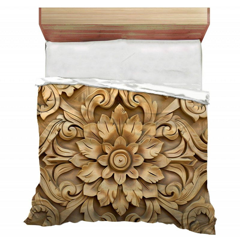 Trendy Floral Plush Microfiber / Polyester Comforter, Twin Comforter
