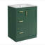 Meuble-lavabo moderne de 24 po avec lavabo, petit meuble-lavabo avec 2 tiroirs et porte à fermeture douce, meuble-lavabo sous-comptoir avec tiroirs