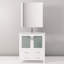 Meuble-lavabo blanc avec comptoir en céramique et robinet, l 28 po x H 32 po - haut 18,25 po P 30 po