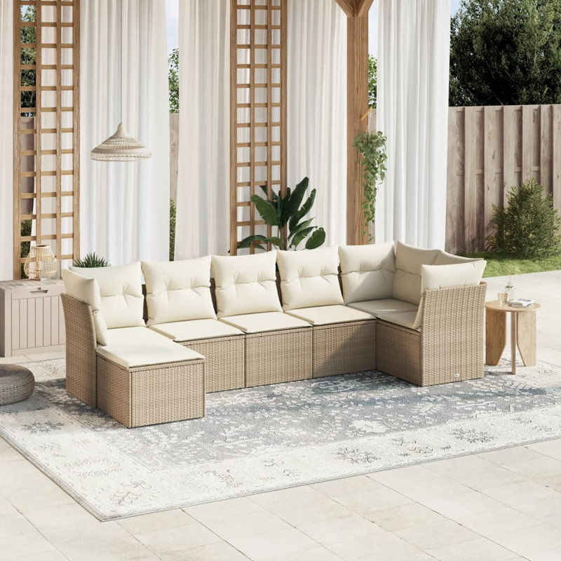 Ensemble de canapé de jardin modulaire 7 pièces Vidaxl